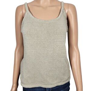 Valerie Stevens Petites Women's 100% Cotton Neutral Knit Tank Top in a Size PL